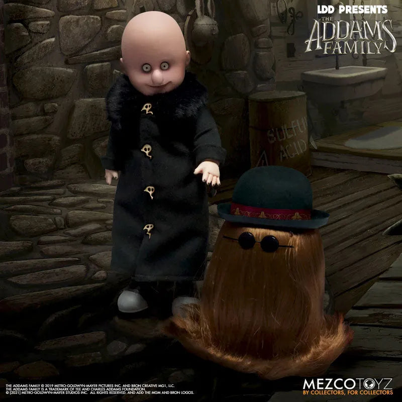 Living Dead Dolls / The Addams Family: Fester & Cousin Itt 2PKㅤ – Mezco – ActionFigureBrasil