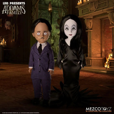Living Dead Dolls / The Addams Family: Gomez & Morticia 2PKㅤ – Mezco – ActionFigureBrasil