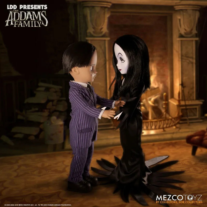 Living Dead Dolls / The Addams Family: Gomez & Morticia 2PKㅤ – Mezco – ActionFigureBrasil