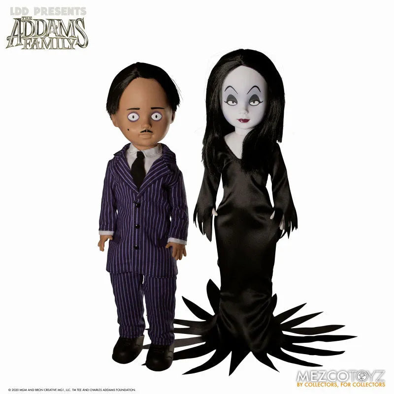 Living Dead Dolls / The Addams Family: Gomez & Morticia 2PKㅤ – Mezco – ActionFigureBrasil