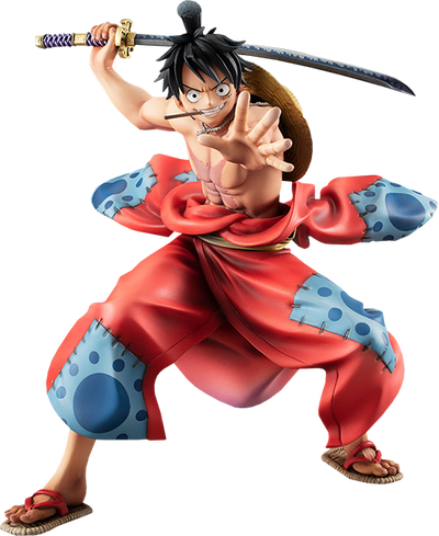 Luffy Taro "Warriors Alliance" – MegaHouse – ActionFigure Brasil — com base expositora