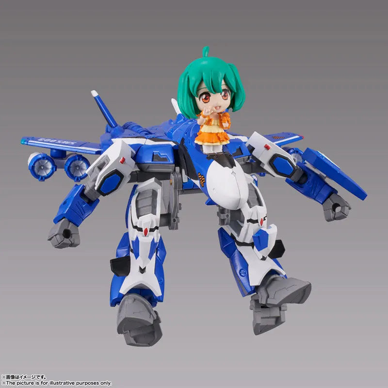 Macross Frontier - Ranka Lee - VF-25G Messiah Valkyrie (Michael Blanc Custom) - Tiny Session - VF-25G Messiah Valkyrie (Michael Use) with Ranka (Bandai Spirits)ㅤ – Bandai Spirits – ActionFigureBrasil