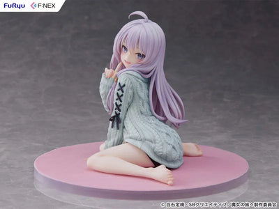Majo no Tabitabi - Elaina - F:Nex - 1/7 - Knit ver., Repaint Blue (FuRyu)ㅤ – FuRyu – ActionFigureBrasil — detalhe do produto