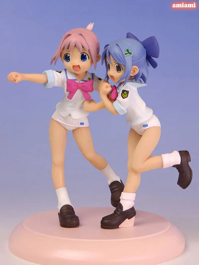 Manabi Straight! - Manami Amamiya & Mika Inamori White School Swimsuit Ver.ㅤ – Puella Magi Madoka Magica – ActionFigureBrasil — com base expositora