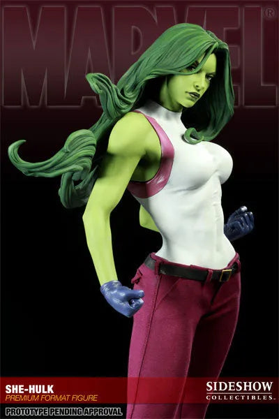 Marvel - 1/4 Scale Premium Figure: She-Hulkㅤ – Sideshow Collectibles – ActionFigureBrasil