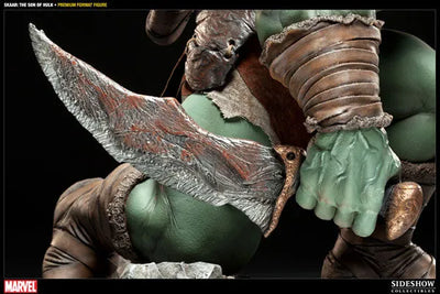Marvel 1/4 Scale Premium Figure - Skaar Son of Hulkㅤ – Sideshow Collectibles – ActionFigureBrasil — com base expositora