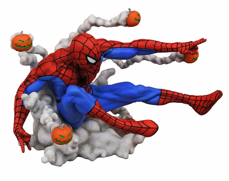 Marvel Gallery / Marvel Comics: Pumpkin Bomb Spider-Man Wall-Mount PVC Statueㅤ – Diamond Select Toys – ActionFigureBrasil
