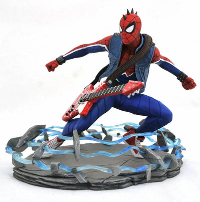 Marvel Gallery / Marvel Spider-Man: Spider-Man Punk Suit PVC Statueㅤ – Diamond Select Toys – ActionFigureBrasil — ângulo diferente