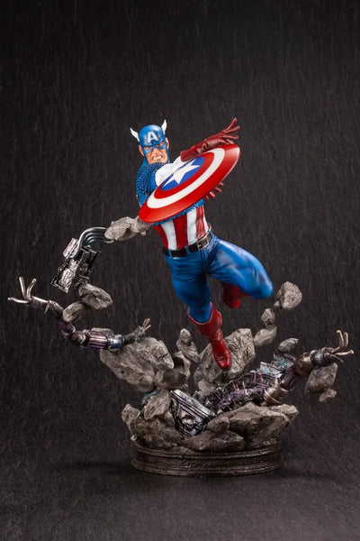 Marvel Universe Avengers - Captain America - 1/6 - Fine Art Statue (Kotobukiya)ㅤ – Kotobukiya – ActionFigureBrasil — com base expositora