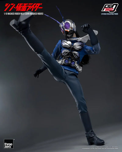 Masked Rider No.0 – Threezero – ActionFigure Brasil — com base expositora