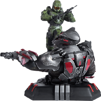Master Chief vs. Escharum - LIMITED EDITION: 1500 – Gaming Heads – ActionFigure Brasil — ângulo diferente