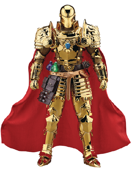 Medieval Knight Iron Man (Golden) - LIMITED EDITION: 700 – Beast Kingdom – ActionFigure Brasil — acessórios