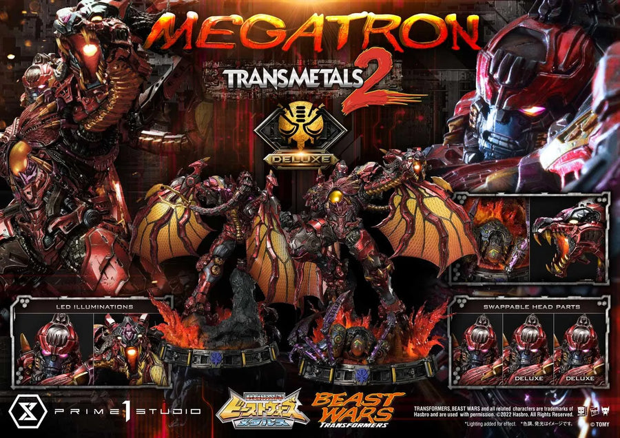 Megatron Transmetal 2 (Deluxe Version) Beast Wars(Metals): Transformers – Prime1Studio – ActionFigure Brasil