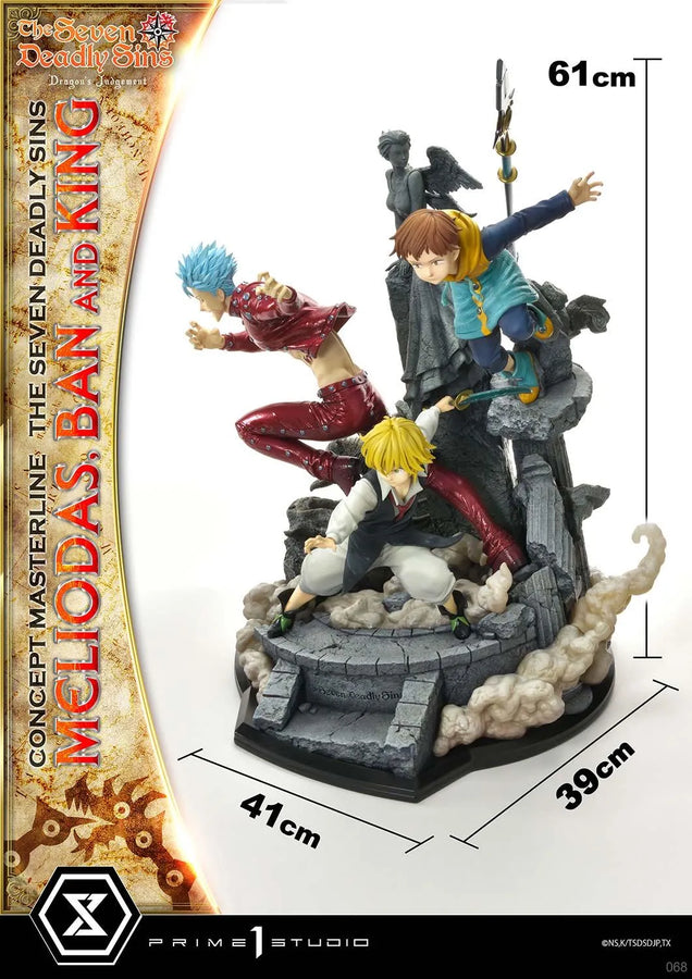 Meliodas, Ban and King (Deluxe Bonus Version) The Seven Deadly Sins – Prime1Studio – ActionFigure Brasil