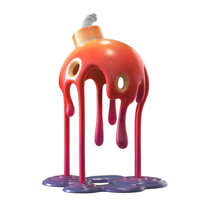 Melting Bomb (Infrared Edition) - LIMITED EDITION – Mighty Jaxx – ActionFigure Brasil — com base expositora