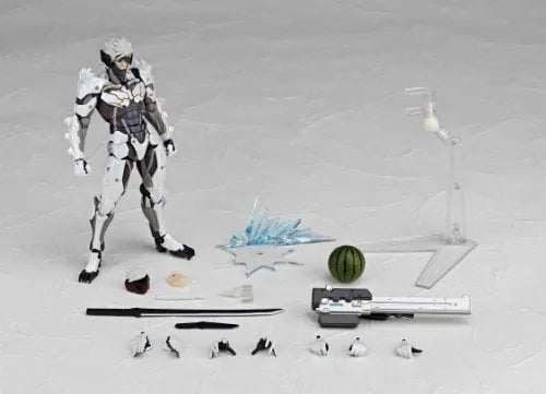 Metal Gear Rising: Revengeance - Raiden - Revoltech #140EX - White Armor ver. (Kaiyodo)ㅤ – Kaiyodo – ActionFigureBrasil