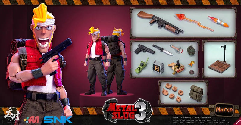 Metal Slug 3 1/12 Scale Action Figure Marcoㅤ – TUNSHI STUDIO – ActionFigureBrasil