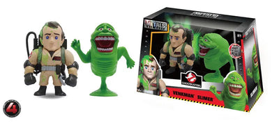 Metals Diecast - Ghostbusters: Peter Venkman & Slimer 4 Inch Figure Twin Packㅤ – Jada Toys – ActionFigureBrasil — close
