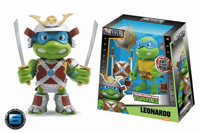 Metals Diecast - Teenage Mutant Ninja Turtles: Leonardo with Armor 6 Inch Figureㅤ – Jada Toys – ActionFigureBrasil — com base expositora