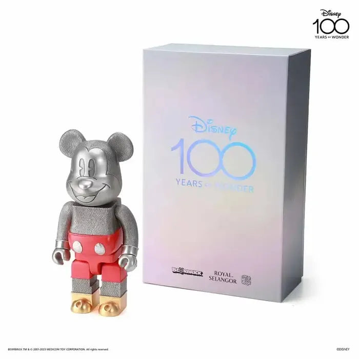 Mickey Mouse Disney 100 Be@rbrick 400% (Special Edition) – Royal Selangor – ActionFigure Brasil