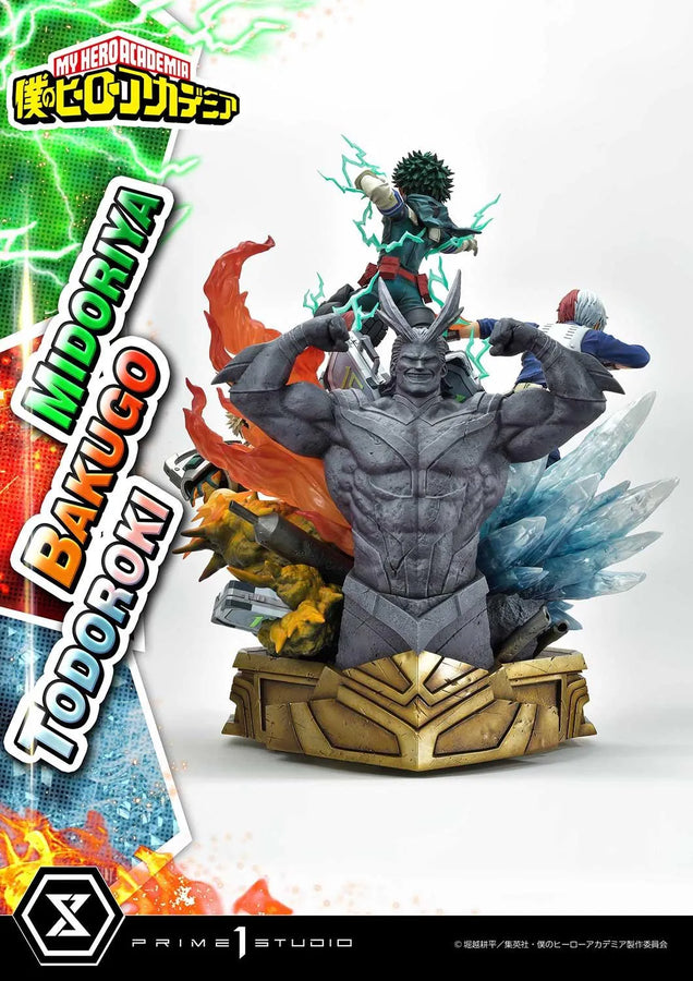 Midoriya, Bakugo & Todoroki (Deluxe Bonus Version) My Hero Academia – Prime1Studio – ActionFigure Brasil