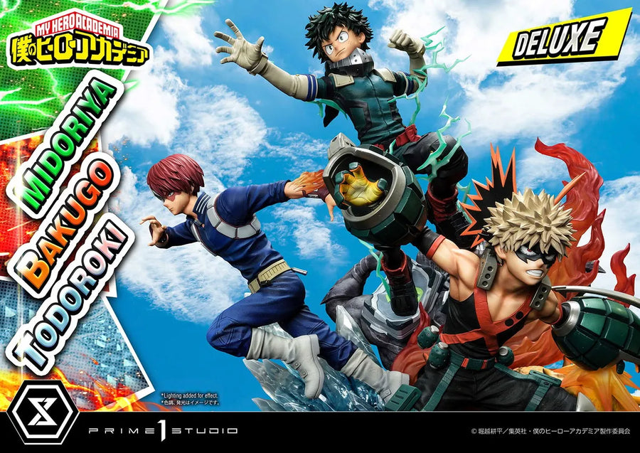 Midoriya, Bakugo & Todoroki (Deluxe Version) - LIMITED EDITION: 200 (Deluxe Version) – Prime 1 Studio – ActionFigure Brasil