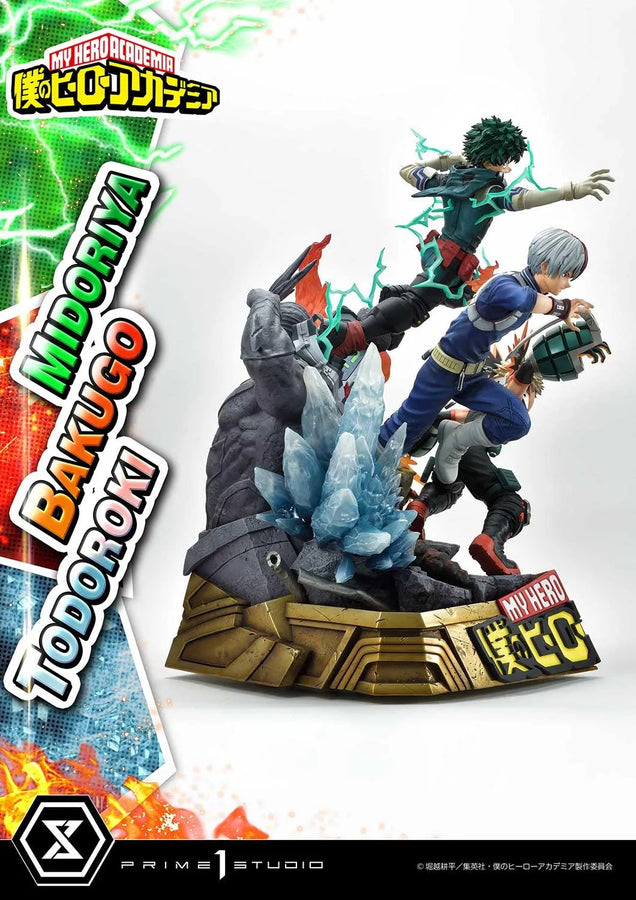 Midoriya, Bakugo & Todoroki (Regular Version) My Hero Academia – Prime1Studio – ActionFigure Brasil