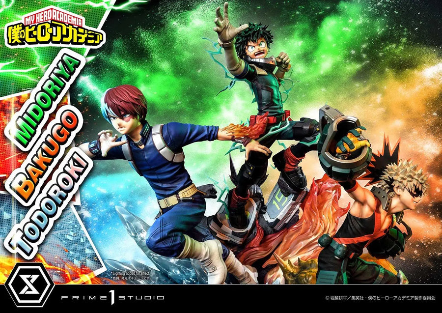 Midoriya, Bakugo & Todoroki (Regular Version) My Hero Academia – Prime1Studio – ActionFigure Brasil