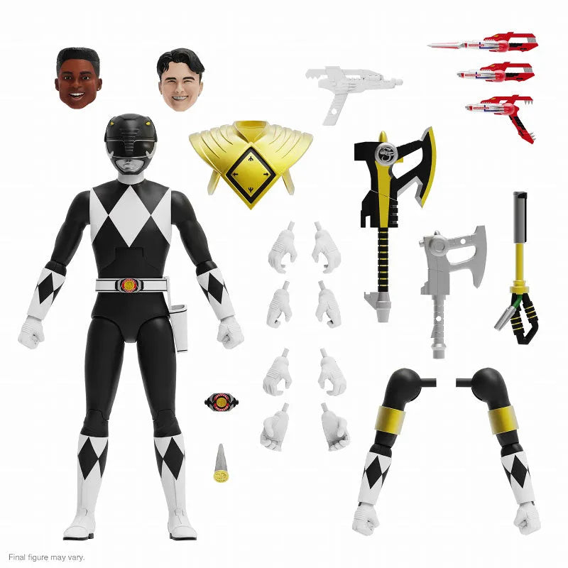 Mighty Morphin Power Rangers/ Black Ranger Ultimate Action Figureㅤ – Super7 – ActionFigureBrasil