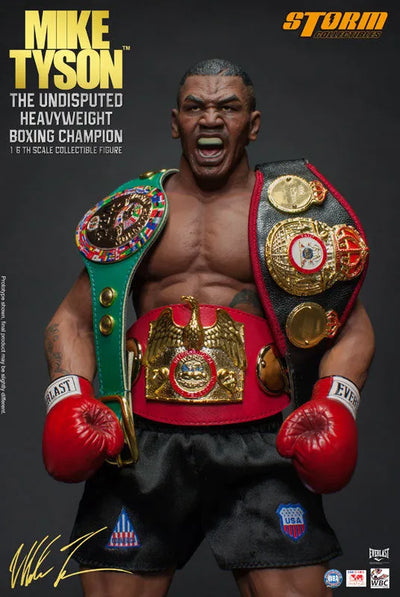 Mike Tyson - 1/6 Real Masterpiece Collectible Figure: The Undisputed Heavyweight Boxing Championㅤ – Storm Collectibles – ActionFigureBrasil — close