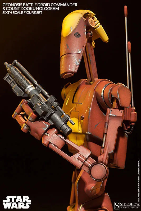Militaries Of Star Wars - Geonosis Infantry Battle Droid Commanderㅤ – Sideshow Collectibles – ActionFigureBrasil