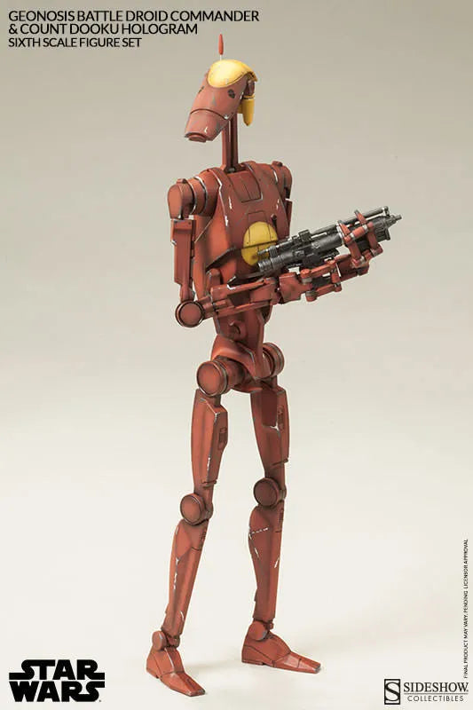 Militaries Of Star Wars - Geonosis Infantry Battle Droid Commanderㅤ – Sideshow Collectibles – ActionFigureBrasil
