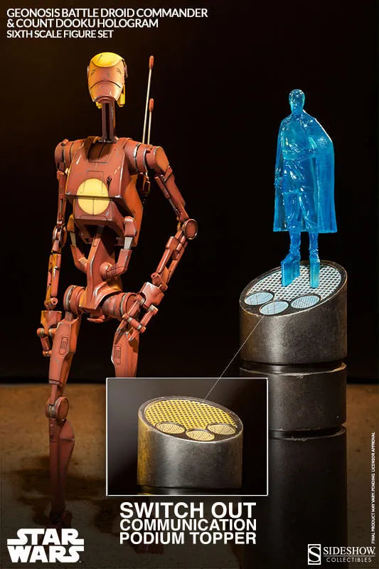 Militaries Of Star Wars - Geonosis Infantry Battle Droid Commanderㅤ – Sideshow Collectibles – ActionFigureBrasil