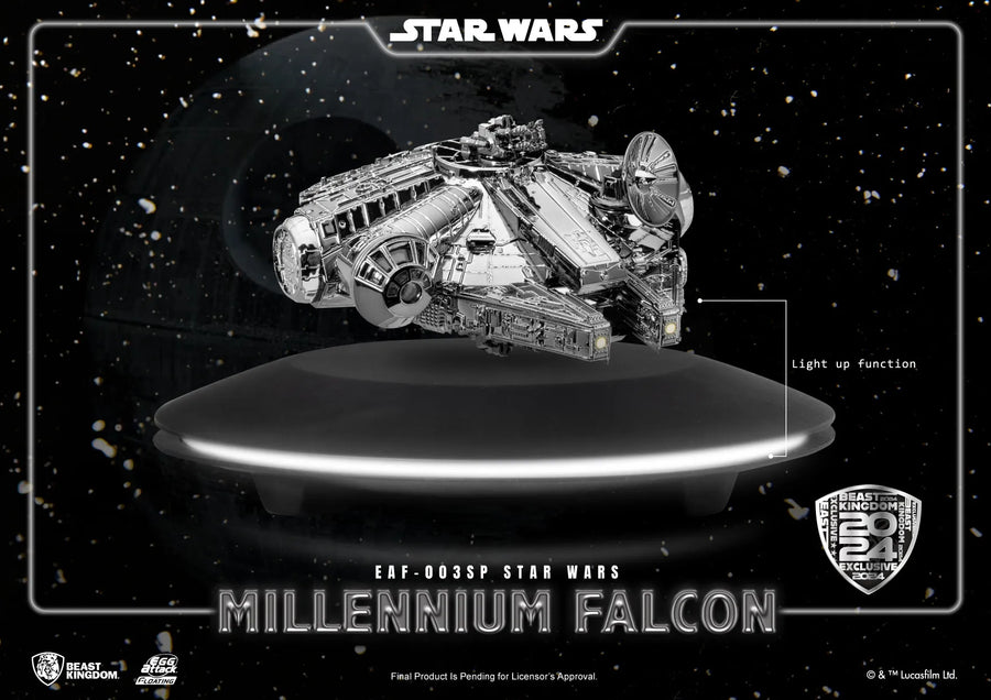 Millennium Falcon Floating Maglev (Electroplated Metallic Colors Version) (Metallic) – Beast Kingdom – ActionFigure Brasil