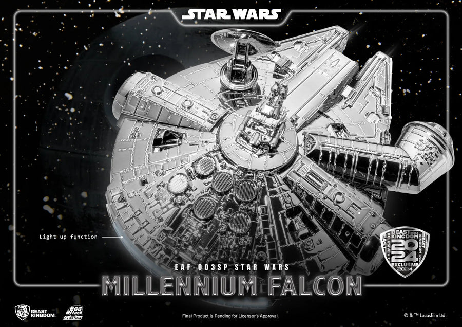 Millennium Falcon Floating Maglev (Electroplated Metallic Colors Version) (Metallic) – Beast Kingdom – ActionFigure Brasil