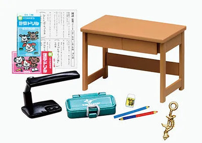 Miniature - My Childhood Room - Puchi Sample Series - Pencil Case - Sewing Box - Game Console - Bed - Plastic Model - School Bag - Scooter - Telescope (Re-Ment)ㅤ – Re-Ment – ActionFigureBrasil