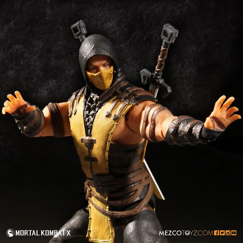 Mortal Kombat X - 3.75 Inch Action Figure: Scorpionㅤ – Mezco – ActionFigureBrasil