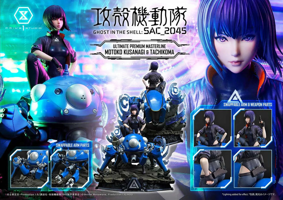 Motoko Kusanagi & Tachikoma (Bonus Version) Ghost in the Shell: SAC_2045 – Prime1Studio – ActionFigure Brasil