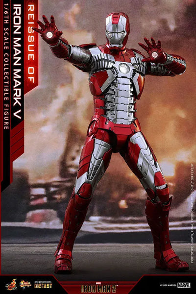 Movie Masterpiece DIECAST "Iron Man 2" 1/6 Scale Figure Iron Man Mark. 5ㅤ – Hot Toys – ActionFigureBrasil