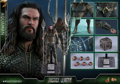 Movie Masterpiece "Justice League" 1/6 Scale Figure Aquaman(Provisional Pre-order)ㅤ – Hot Toys – ActionFigureBrasil — embalagem