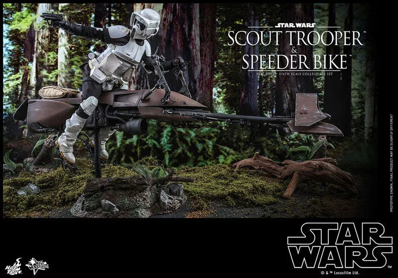 Movie Masterpiece - Star Wars / Episode VI Return Of The Jedi - Scout Trooper & Speeder Bike -1/6 (Hot Toys)ㅤ – Hot Toys – ActionFigureBrasil