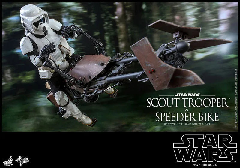 Movie Masterpiece - Star Wars / Episode VI Return Of The Jedi - Scout Trooper & Speeder Bike -1/6 (Hot Toys)ㅤ – Hot Toys – ActionFigureBrasil