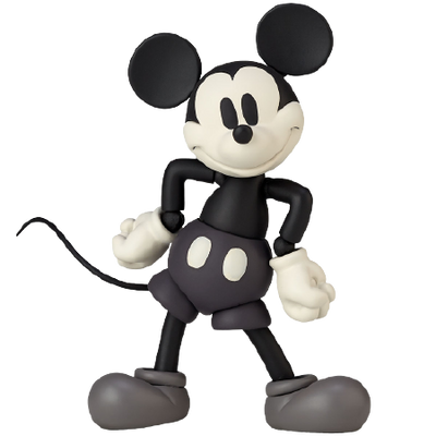 MOVIE REVO Series - No.013EX - Mickey Mouse - 1936 Monotone Color Ver. (Kaiyodo)ㅤ – Kaiyodo – ActionFigureBrasil