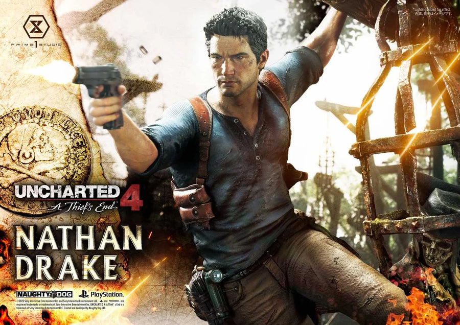 Nathan Drake (Deluxe Bonus Version) Uncharted 4: A Thief's End – Prime1Studio – ActionFigure Brasil