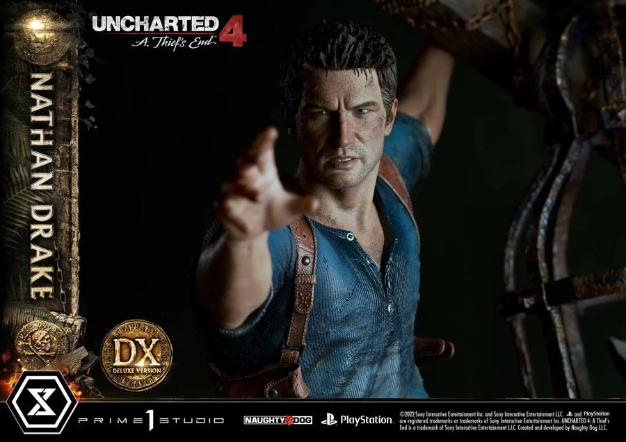 Nathan Drake (Deluxe Bonus Version) Uncharted 4: A Thief's End – Prime1Studio – ActionFigure Brasil