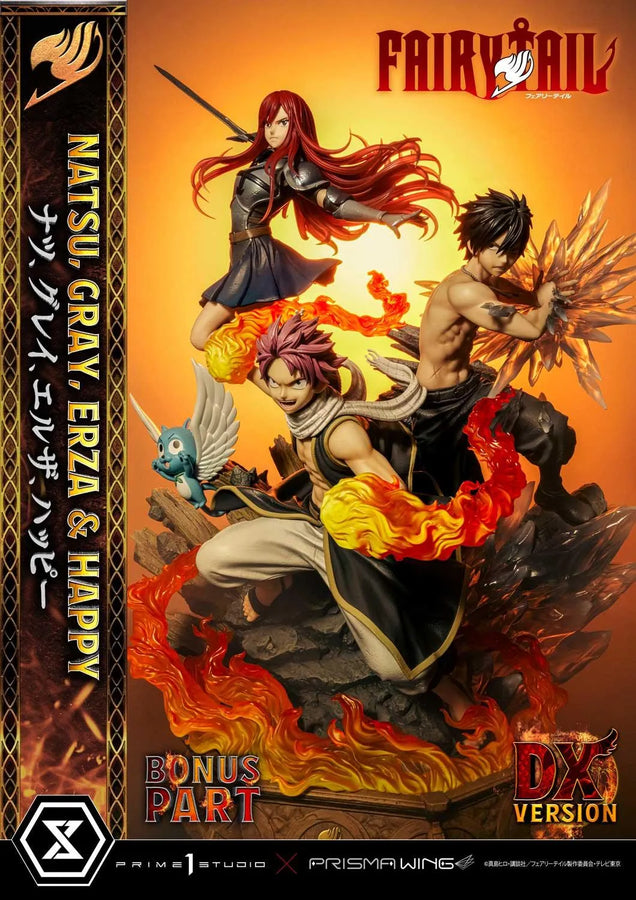 NATSU, GRAY, ERZA AND HAPPY (Deluxe Bonus Version) TV animation FAIRY TAIL – Prime1Studio – ActionFigure Brasil