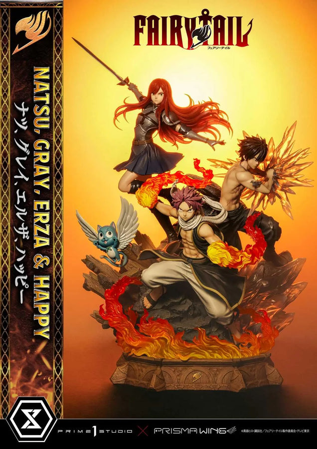 NATSU, GRAY, ERZA AND HAPPY (Deluxe Bonus Version) TV animation FAIRY TAIL – Prime1Studio – ActionFigure Brasil