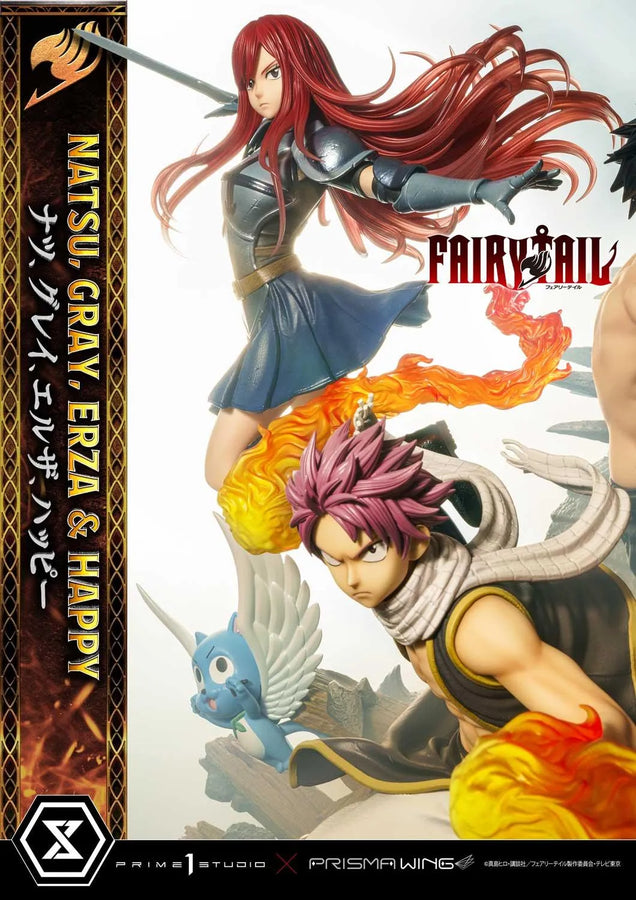NATSU, GRAY, ERZA AND HAPPY (Deluxe Bonus Version) TV animation FAIRY TAIL – Prime1Studio – ActionFigure Brasil