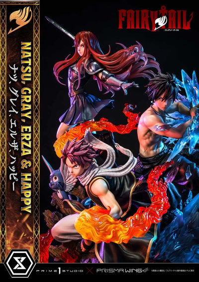 NATSU, GRAY, ERZA AND HAPPY (Deluxe Version) TV animation FAIRY TAIL – Prime1Studio – ActionFigure Brasil