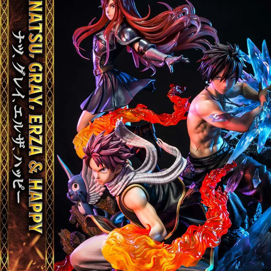 NATSU, GRAY, ERZA AND HAPPY (Deluxe Version) TV animation FAIRY TAIL – Prime1Studio – ActionFigure Brasil